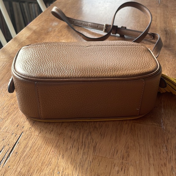 Kate Spade Mustard Suede & Brown Leather Camera Crossbody Bag - Picture 7 of 10